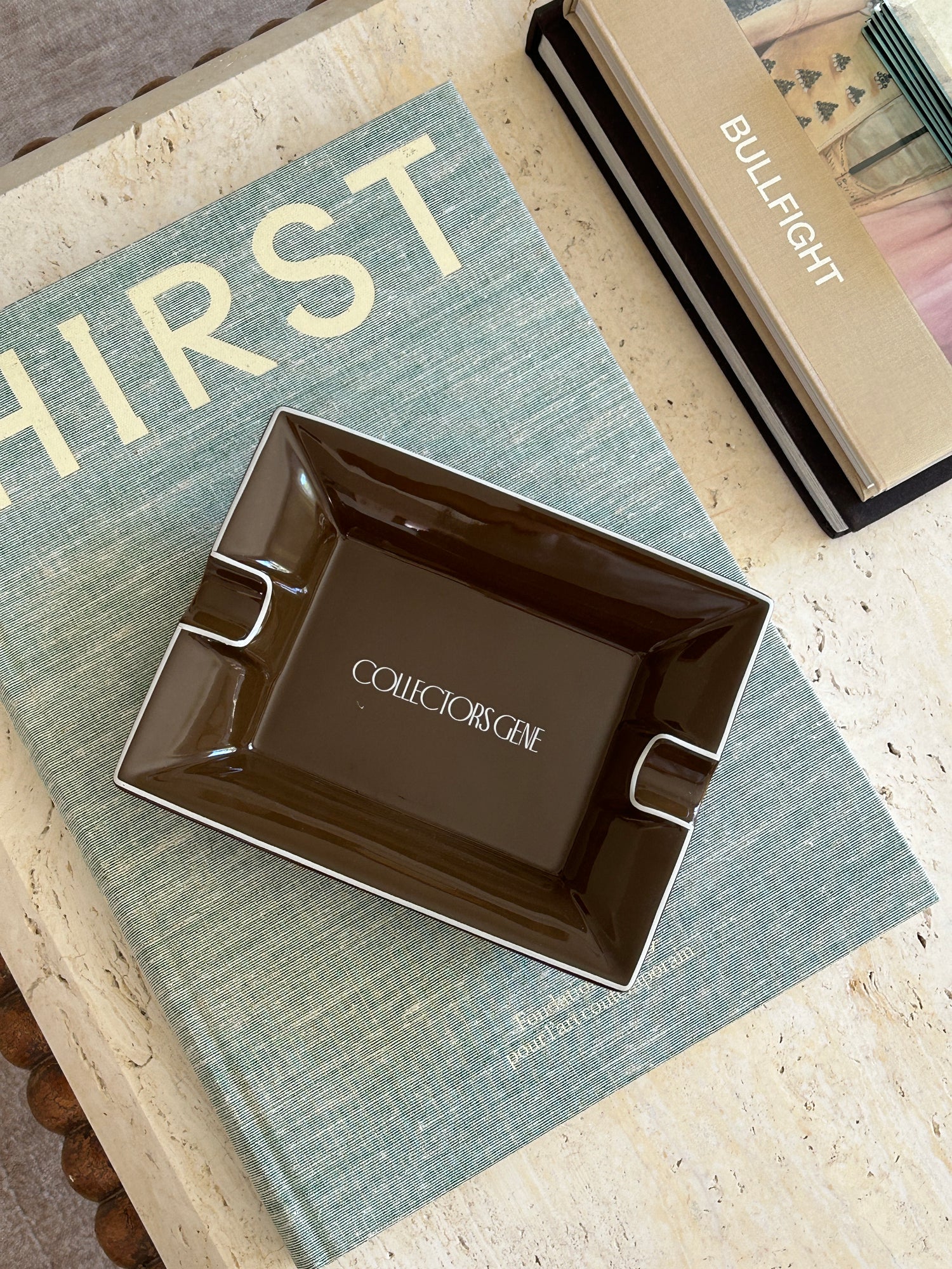 Collectors Gene Chocolate Brown Ceramic Ashtray | Rare &amp; Collectible Pieces