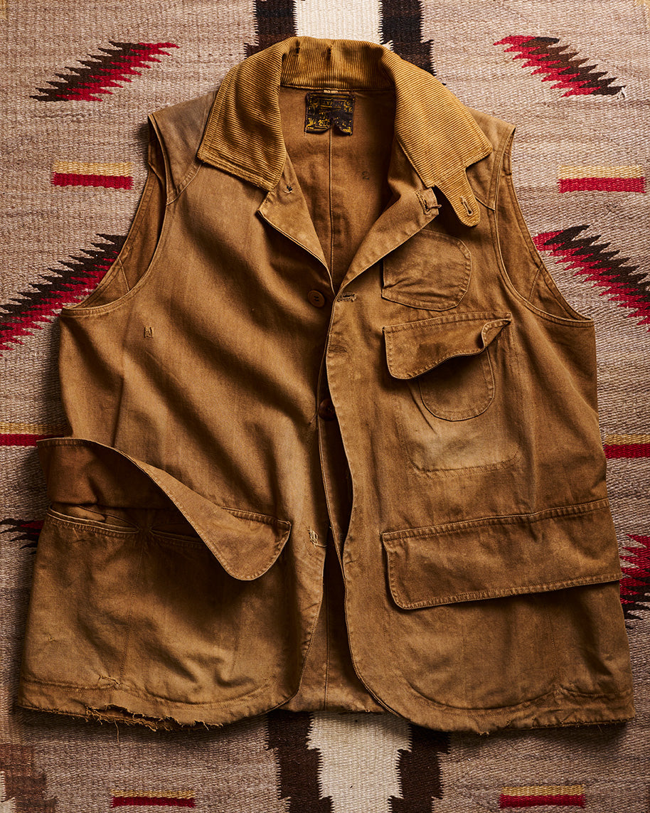 Corduroy Throat Latch Collar Wax Canvas Vest | Collectors Gene