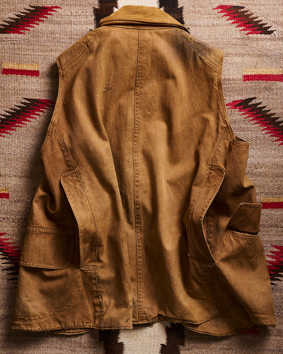 Corduroy Throat Latch Collar Wax Canvas Vest | Collectors Gene