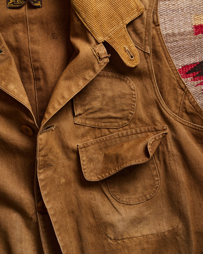 Corduroy Throat Latch Collar Wax Canvas Vest | Collectors Gene