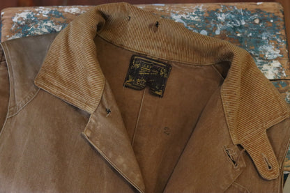 Corduroy Throat Latch Collar Wax Canvas Vest | Doug Bihlmaier