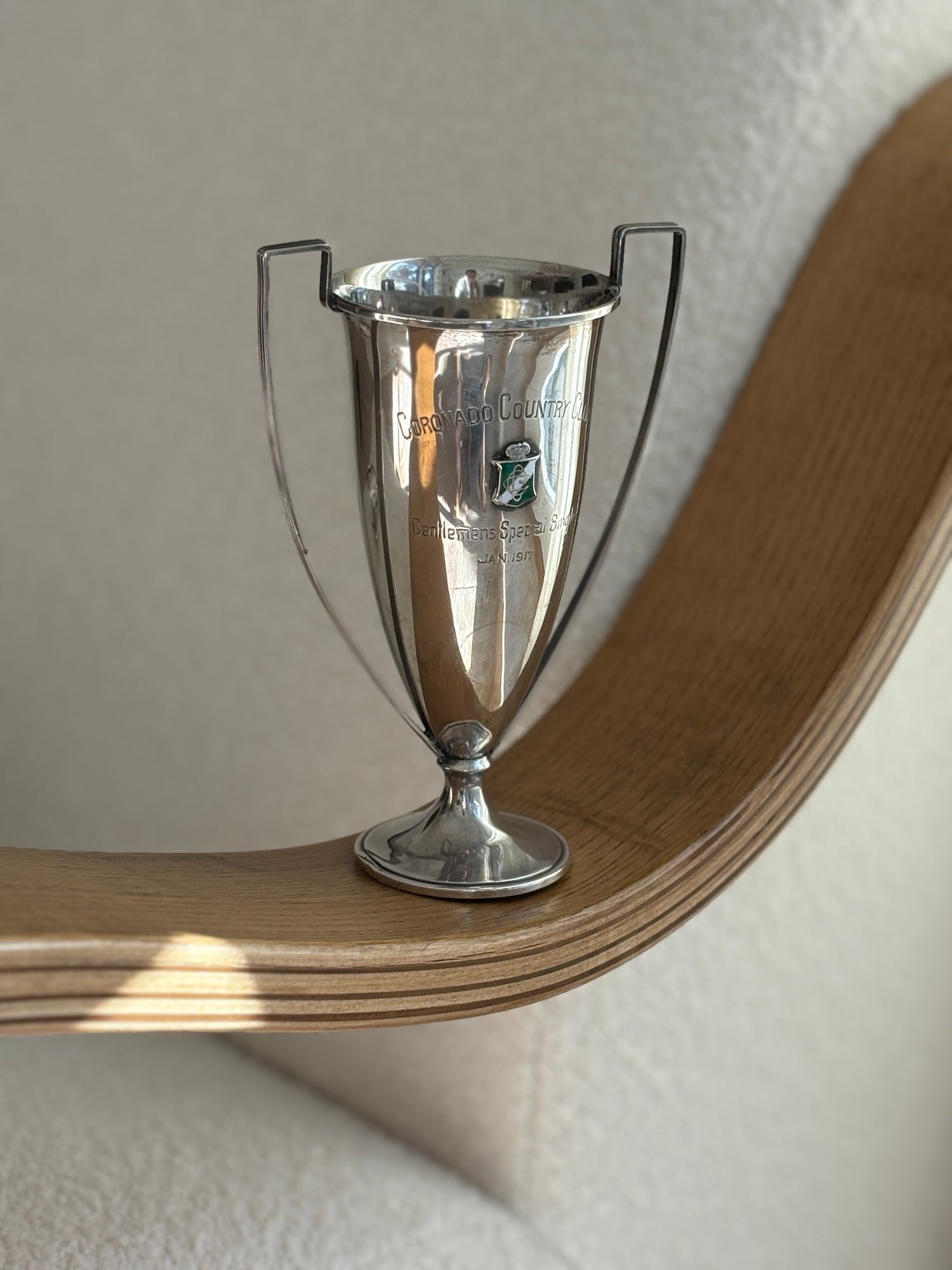 Coronado Country Club Tennis Trophy – Sterling Silver &amp; Enamel, c. 1917 | Collectors Gene