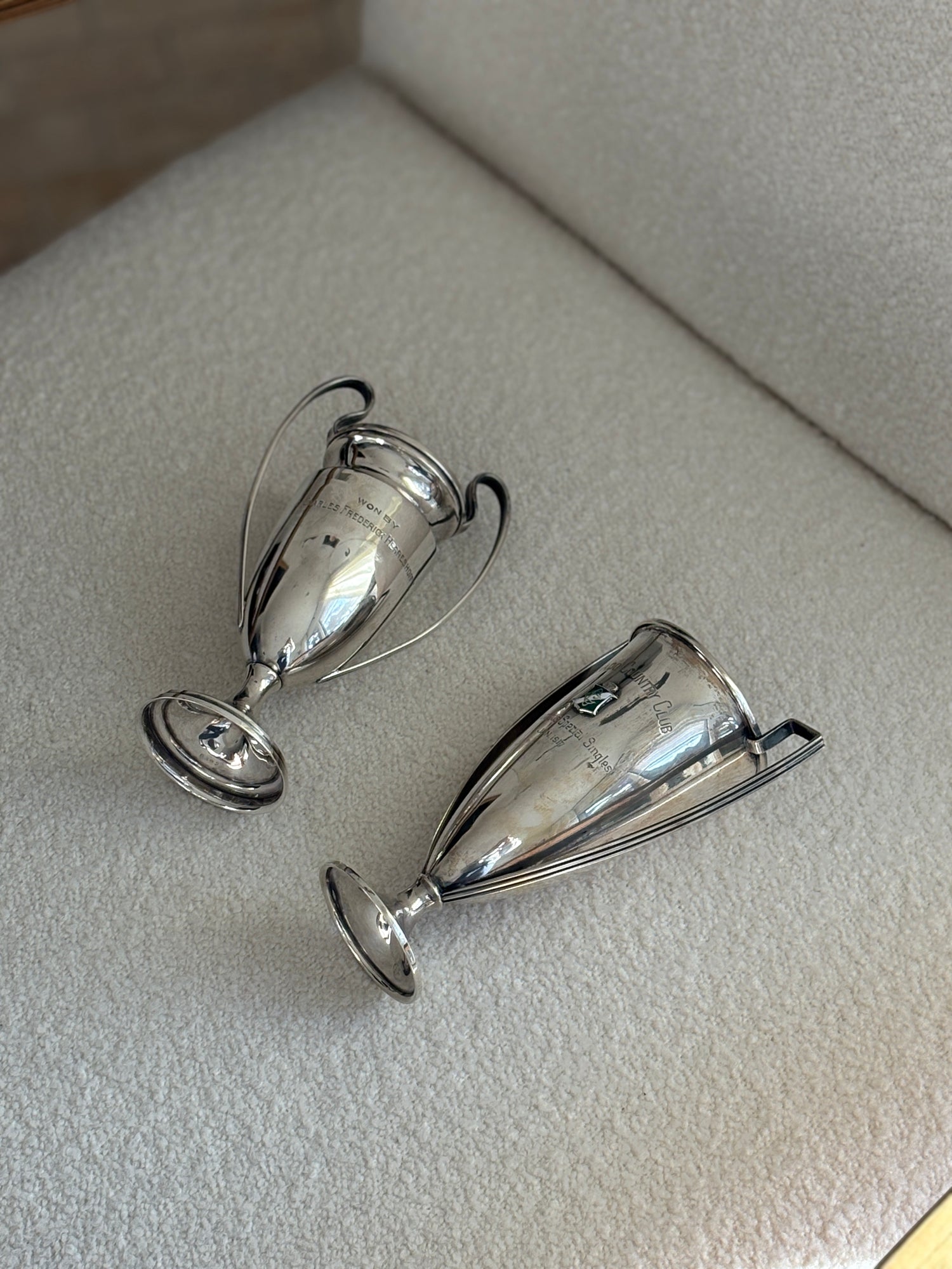 Coronado Country Club Tennis Trophy – Sterling Silver &amp; Enamel, c. 1918 1