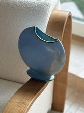 Crescent Vase in Blue by Franco Bucci for Laboratorio Pesaro - Italy 1970s | Collectors Gene