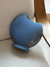 Crescent Vase in Blue by Franco Bucci for Laboratorio Pesaro - Italy 1970s | Collectors Gene