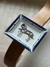 Daniel Hechter Double Horse Blue Vide Poche Tray in Bone China | Collectors Gene