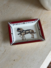 Daniel Hechter Double Horse Red Vide Poche Tray in Bone China | Collectors Gene
