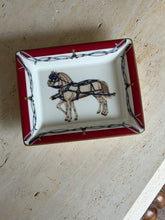 Daniel Hechter Double Horse Red Vide Poche Tray in Bone China | Collectors Gene