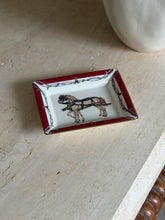 Daniel Hechter Double Horse Red Vide Poche Tray in Bone China | Collectors Gene