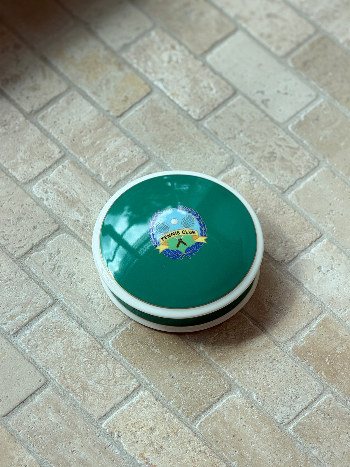 Daniel Hechter Green Tennis Club Bone China Trinket Box | Collectors Gene