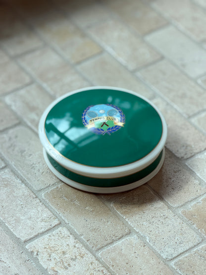 Daniel Hechter Green Tennis Club Bone China Trinket Box | Collectors Gene