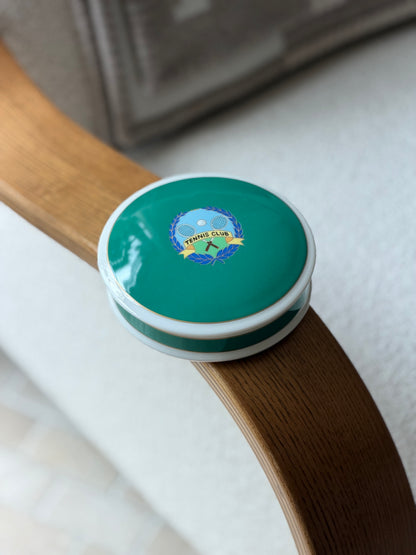 Daniel Hechter Green Tennis Club Bone China Trinket Box | Collectors Gene