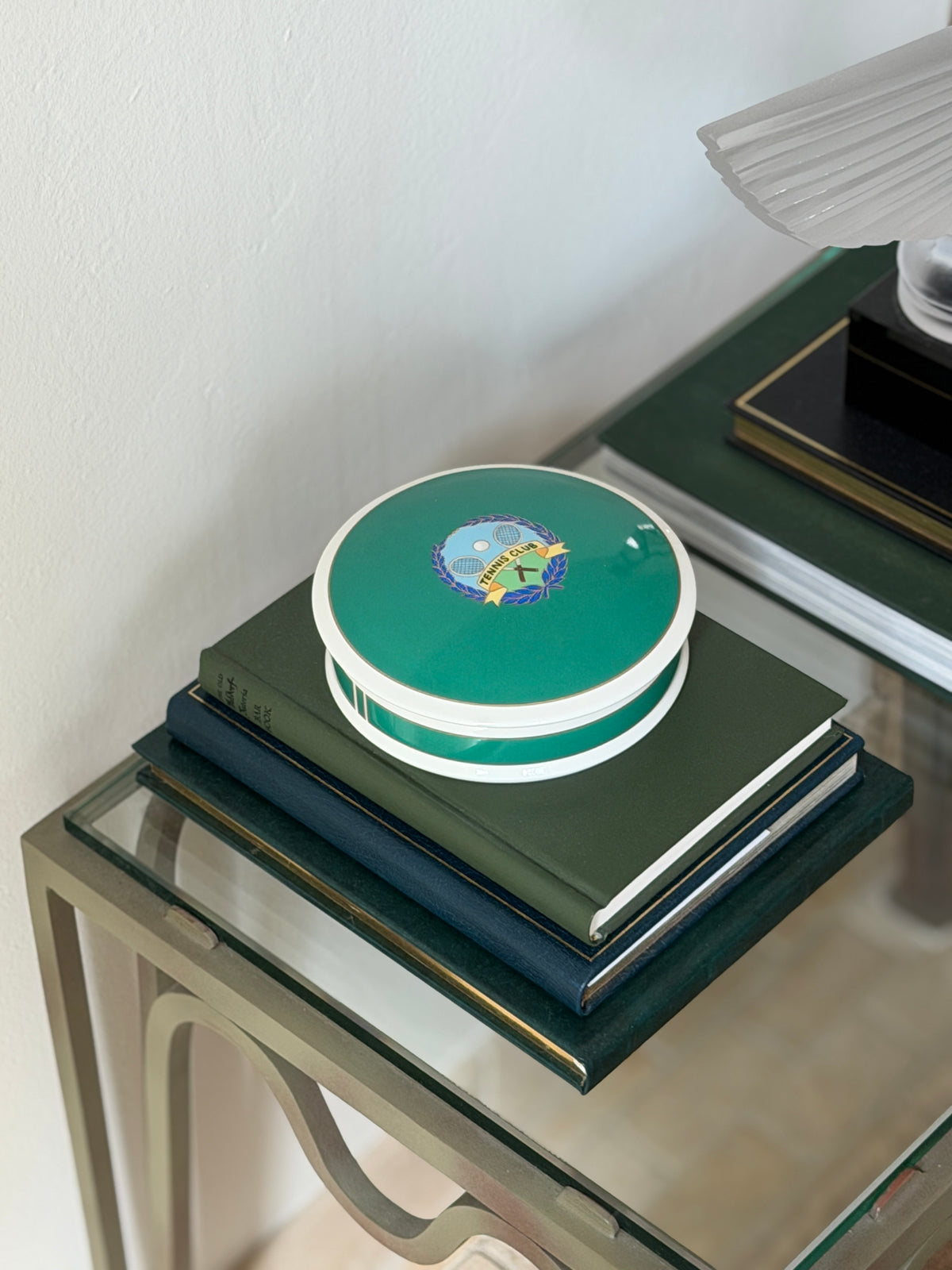 Daniel Hechter Green Tennis Club Bone China Trinket Box | Collectors Gene