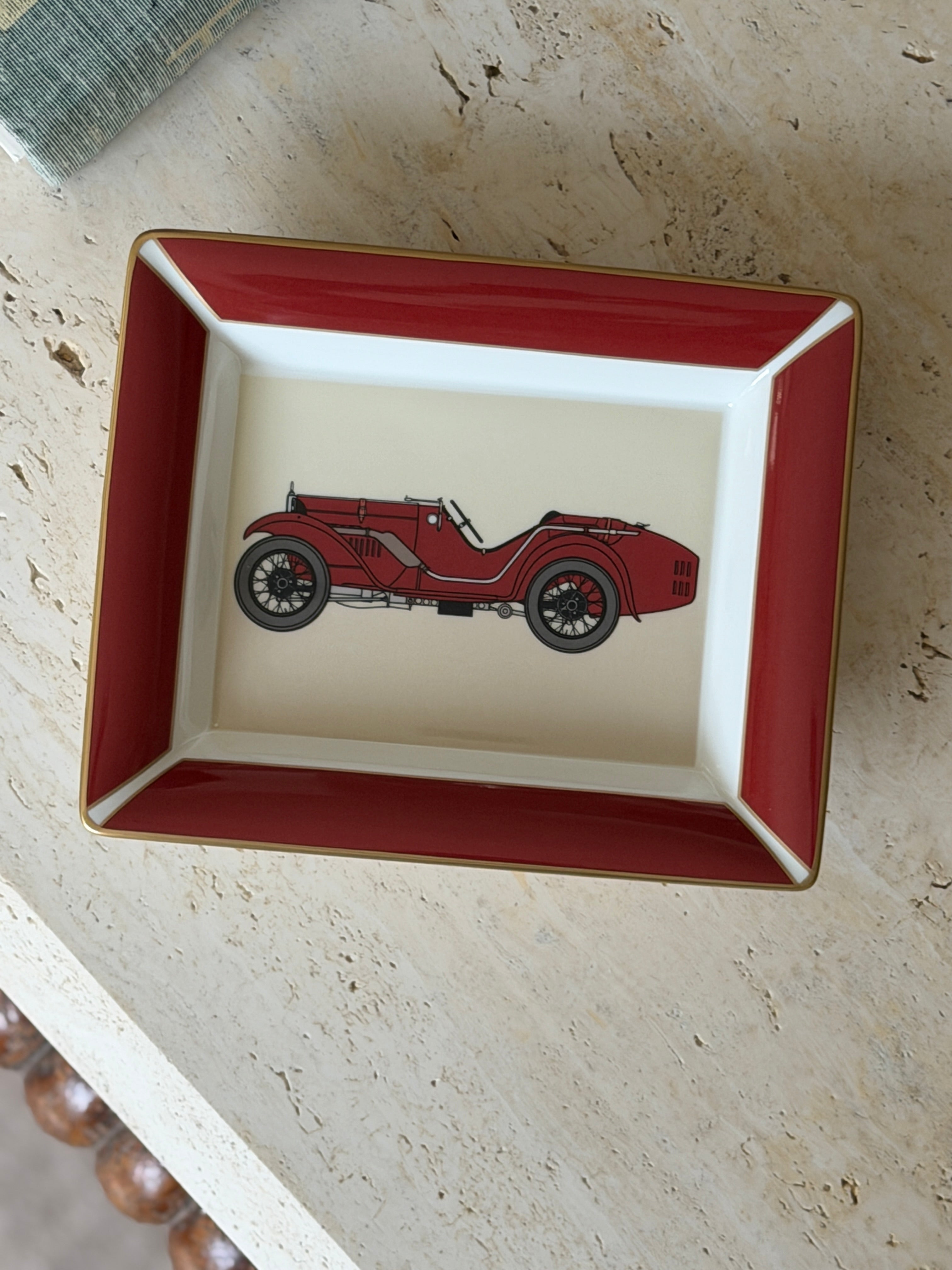 Daniel Hechter Red Racecar Vide Poche in Bone China | Collectors Gene