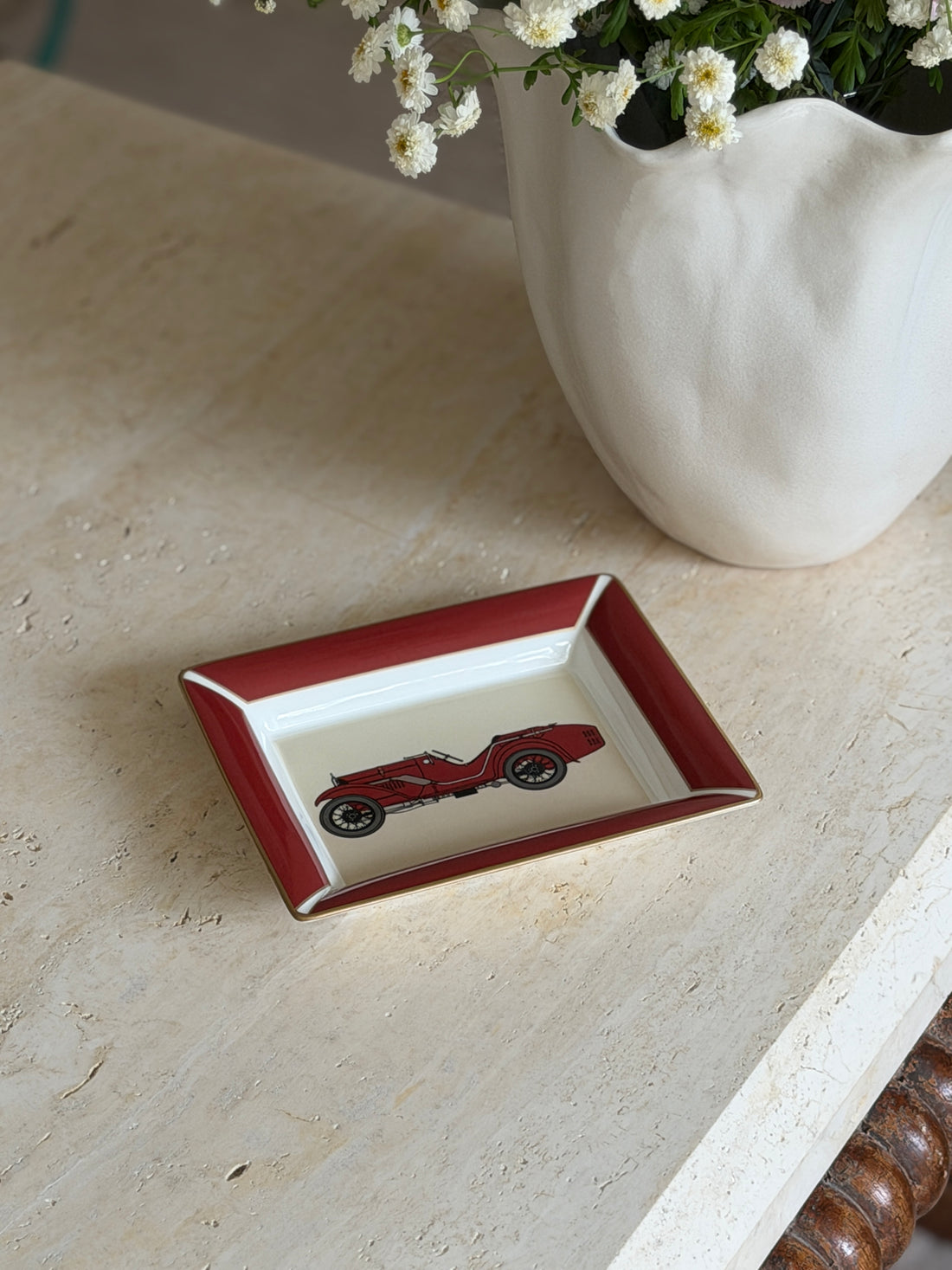 Daniel Hechter Red Racecar Vide Poche in Bone China | Collectors Gene