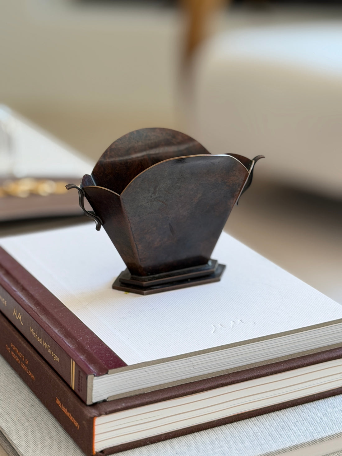 Danish Art Deco Bronze Vase by Holger Fridericia | Collectors Gene