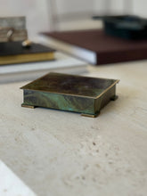 Danish Art Deco Patinated Bronze Trinket Box with Wood Liner by Bronce Denmark | Collectors Gene