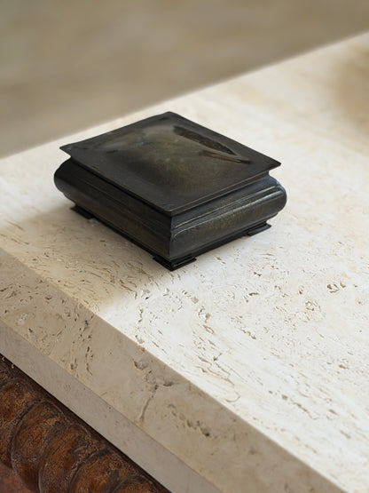 Danish Patinated Bronze Box with Wood Interior | Collectors Gene