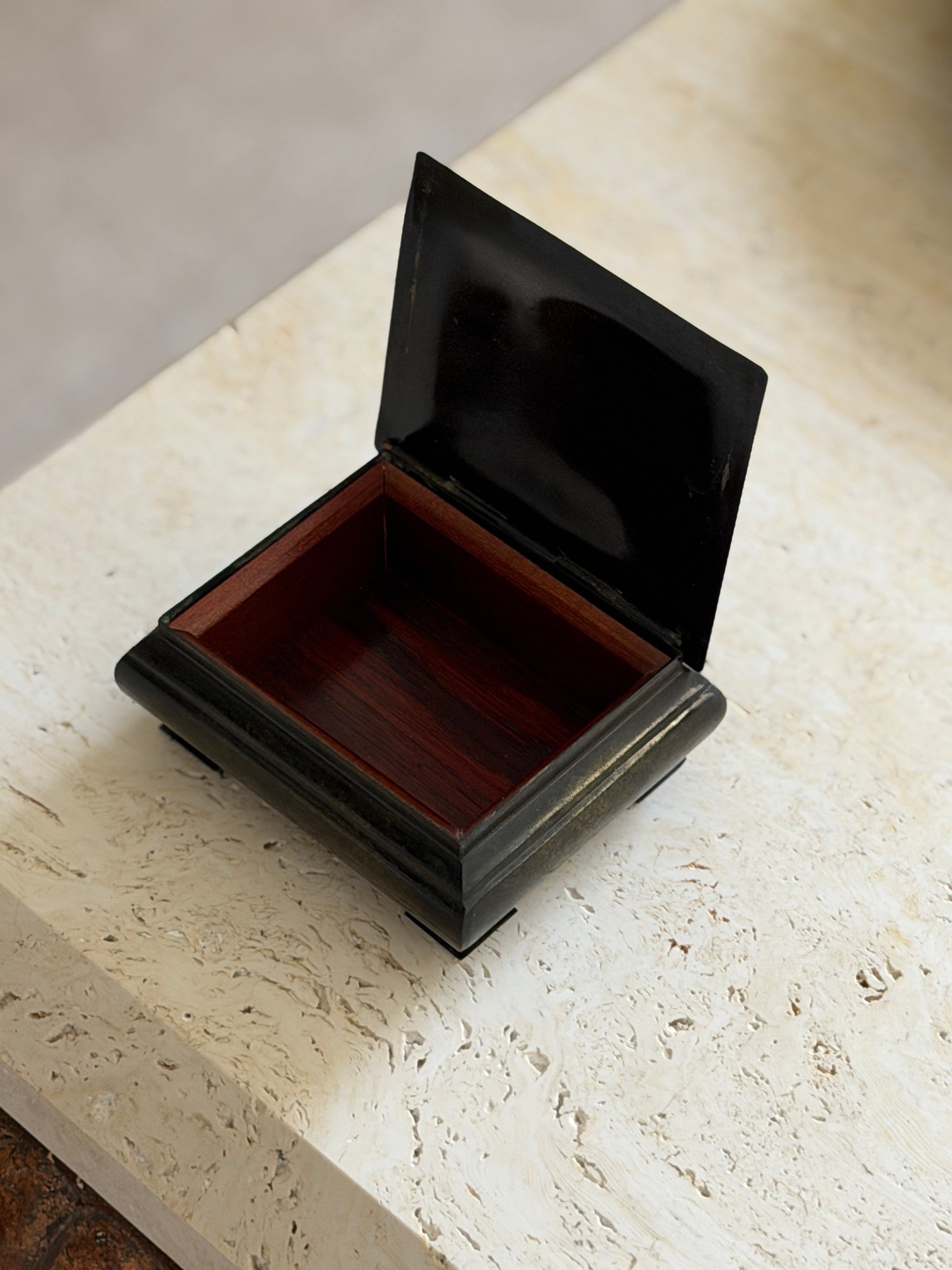 Danish Patinated Bronze Box with Wood Interior | Collectors Gene