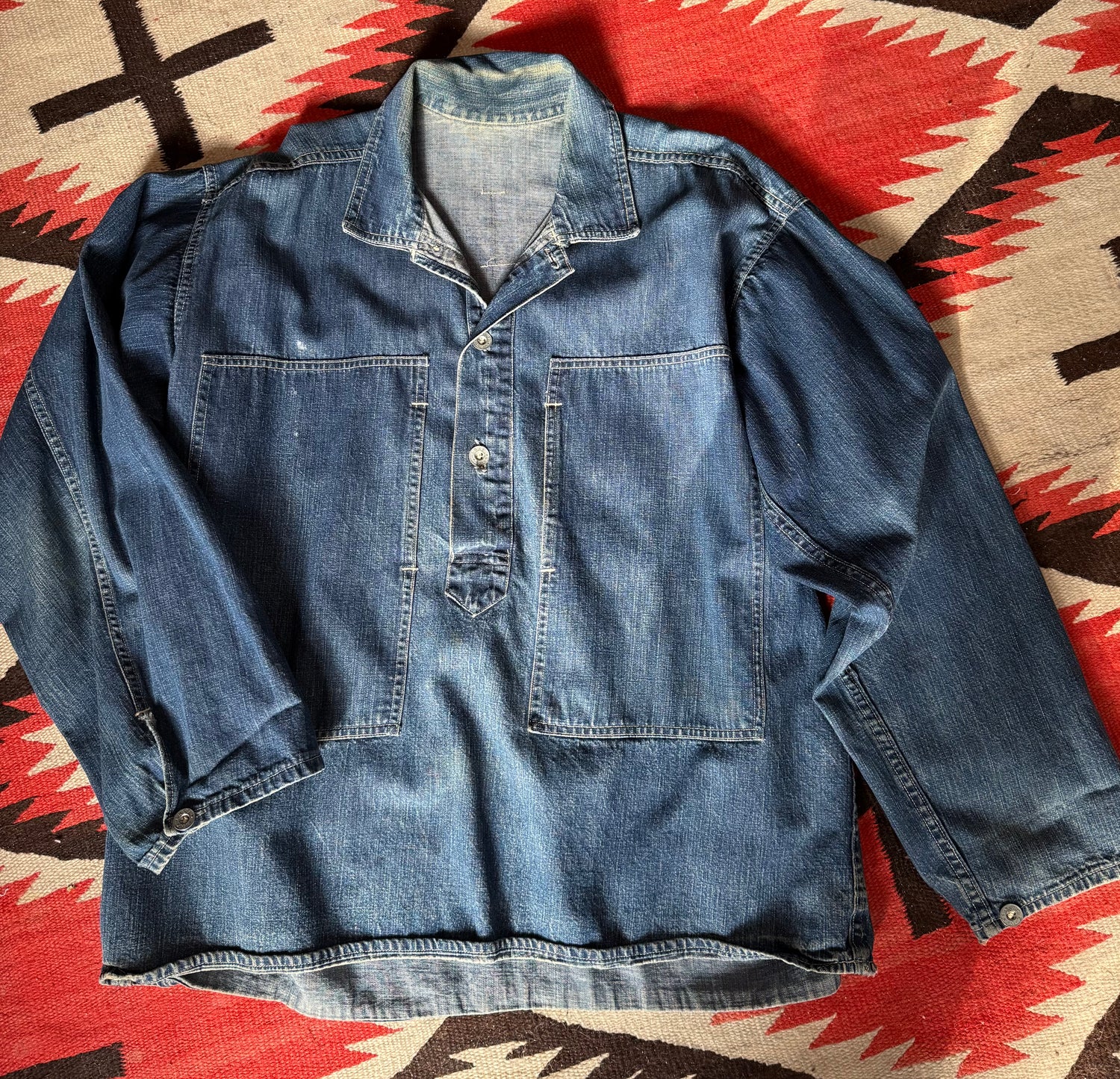 Denim Smock with Large Front Pockets | Doug Bihlmaier