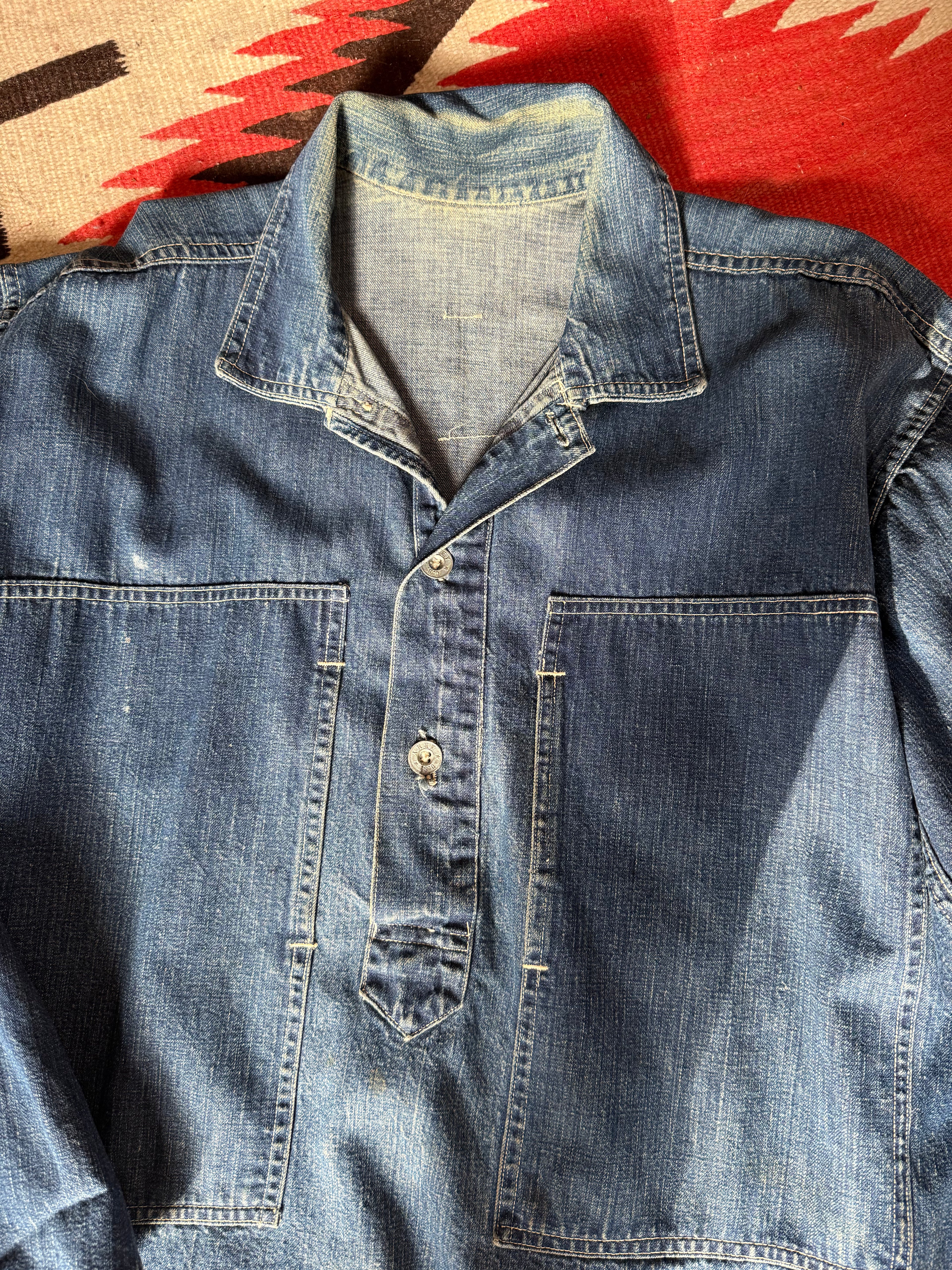 Denim Smock with Large Front Pockets | Doug Bihlmaier