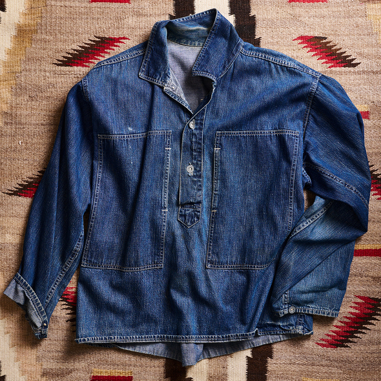 37. Denim Smock with Large Front Pockets – Collectors Gene