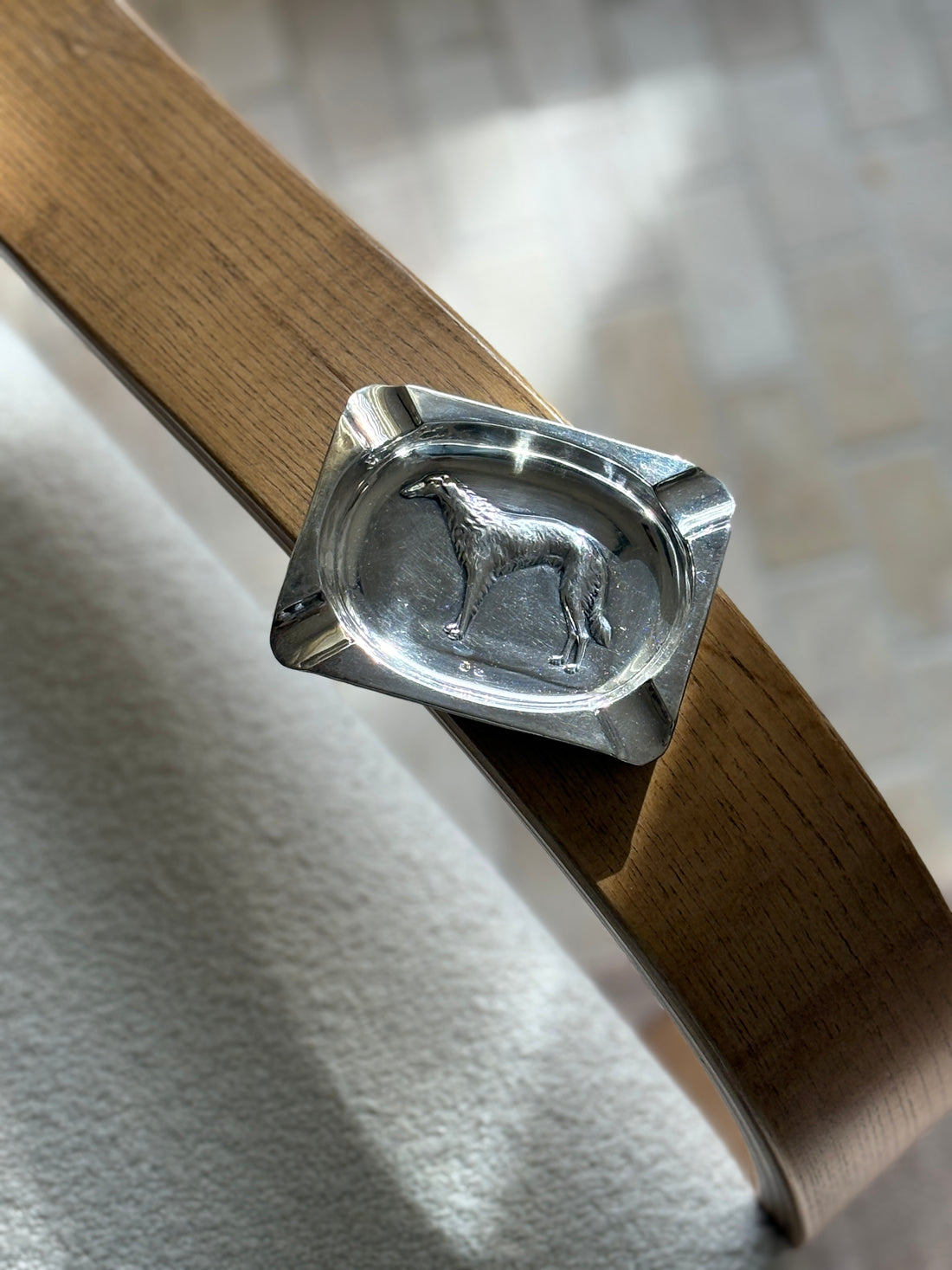 Dog Embossed Catchall Ashtray in Sterling Silver | Collectors Gene