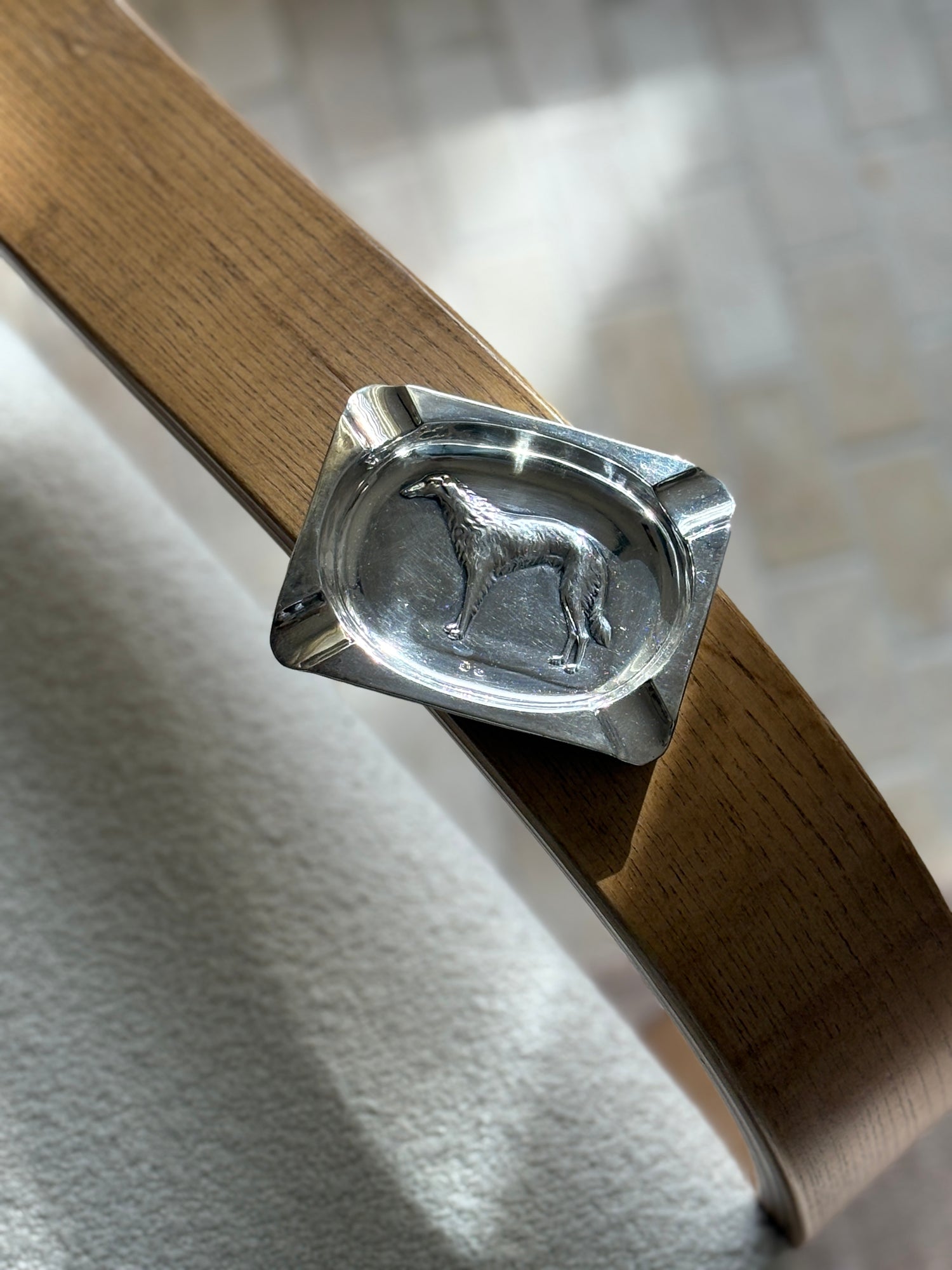 Dog Embossed Catchall Ashtray in Sterling Silver | Collectors Gene