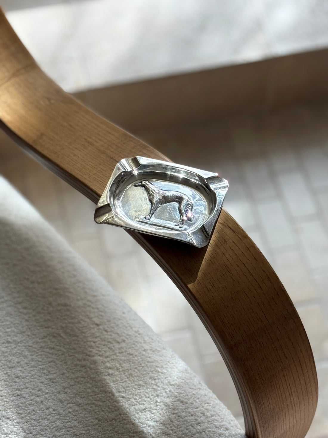 Dog Embossed Catchall Ashtray in Sterling Silver | Collectors Gene