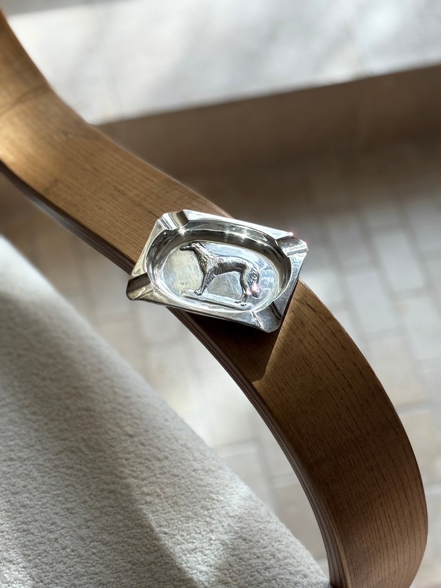 Dog Embossed Catchall Ashtray in Sterling Silver | Collectors Gene