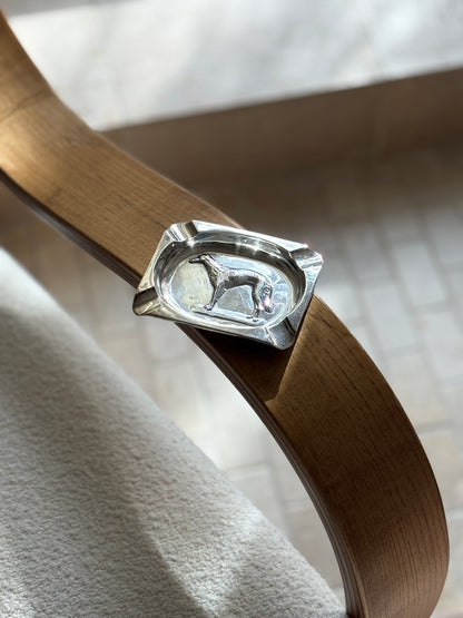 Dog Embossed Catchall Ashtray in Sterling Silver | Collectors Gene
