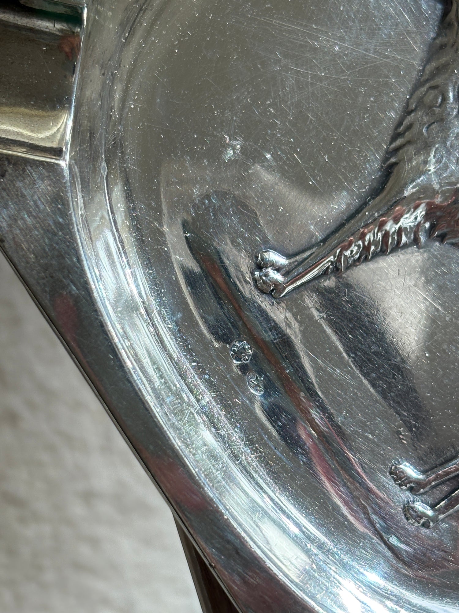 Dog Embossed Catchall Ashtray in Sterling Silver | Collectors Gene