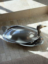 Duck Head Tail Serving Dish with Insert in Silver Plate | Collectors Gene