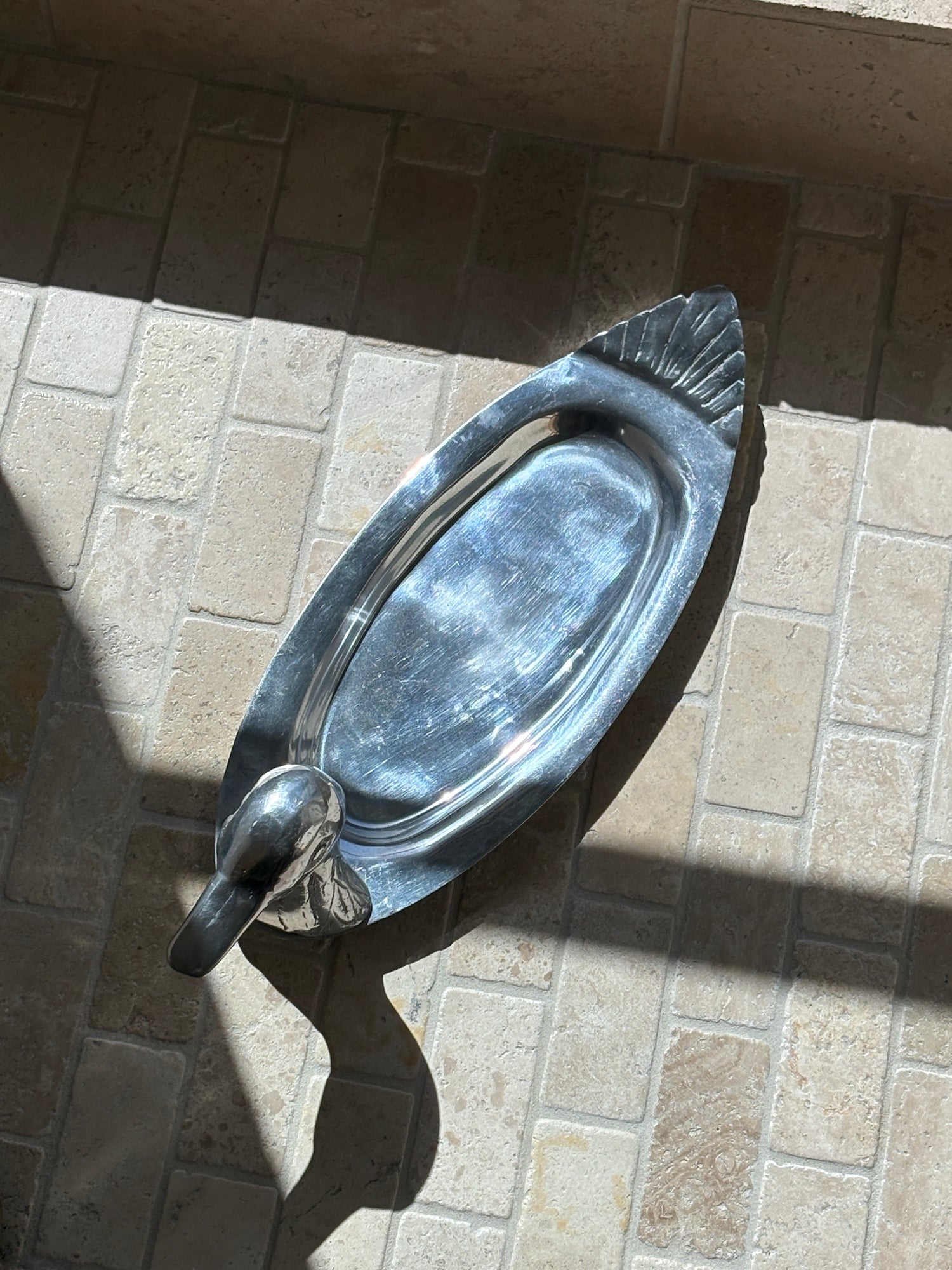 Duck Serving Tray in Pewter - Made in Mexico | Collectors Gene