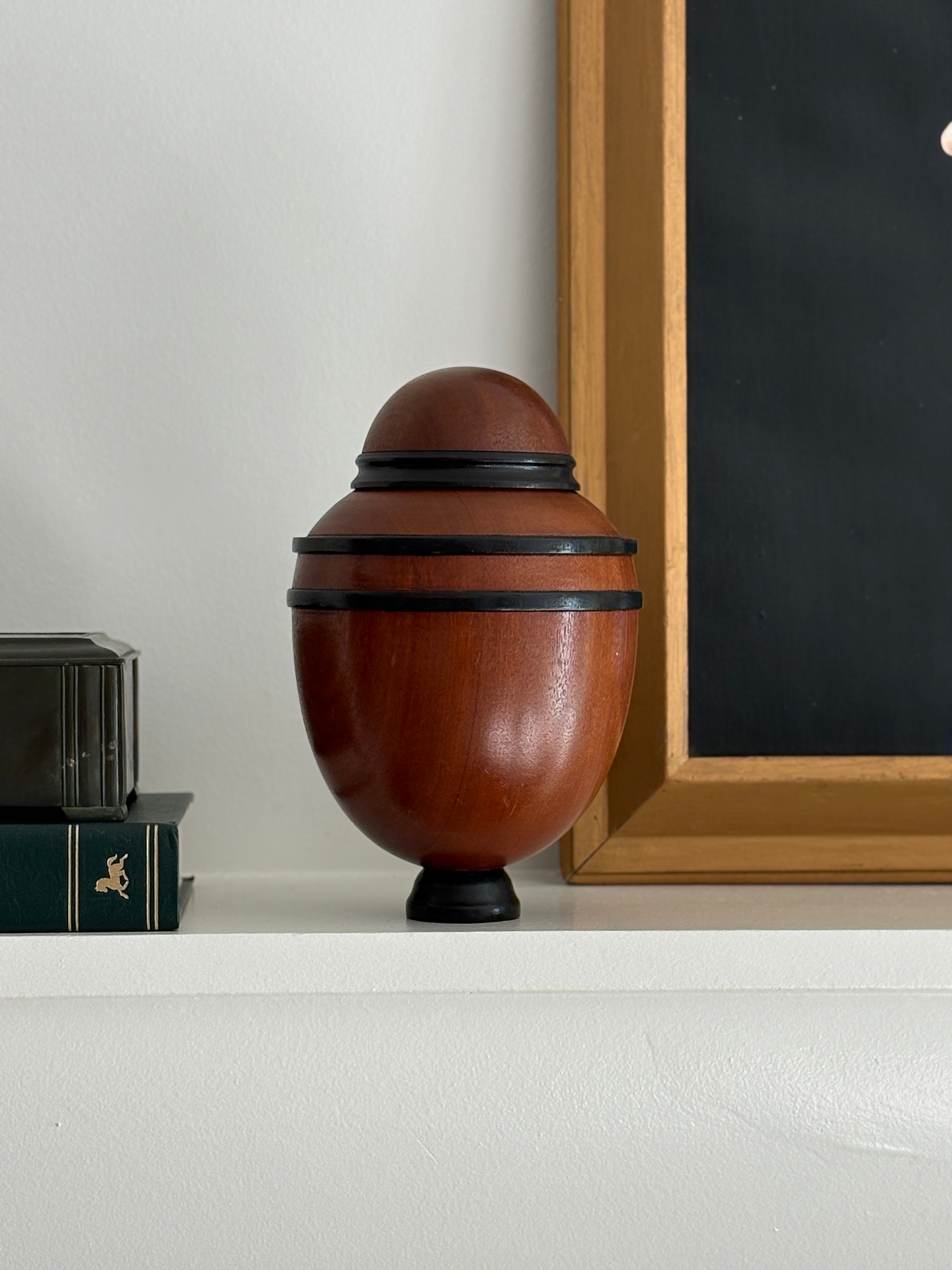 Edward Russell Turned Wooden Urn Vase with Lid – London | Collectors Gene