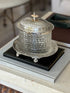 Edwardian Cut Glass & Silver Plated Biscuit Barrel Box on Stand – c. 1900 | Collectors Gene
