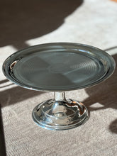 Engine Turned Pedestal Cake Stand 12" - England c. 1960 | Collectors Gene