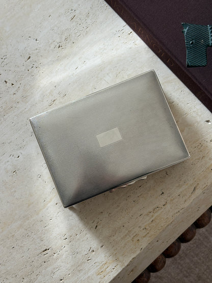 English Engine Turned Footed Humidor Box | Collectors Gene