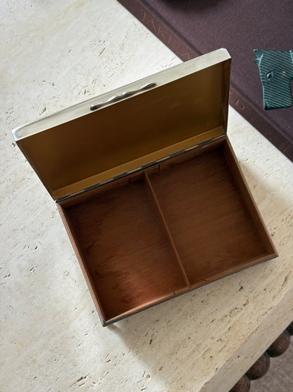 English Engine Turned Footed Humidor Box | Collectors Gene