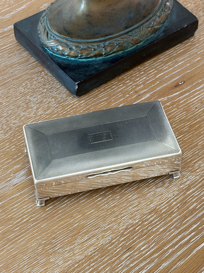 English Engine Turned Guilloché Humidor Box | Collectors Gene Vintage Finds