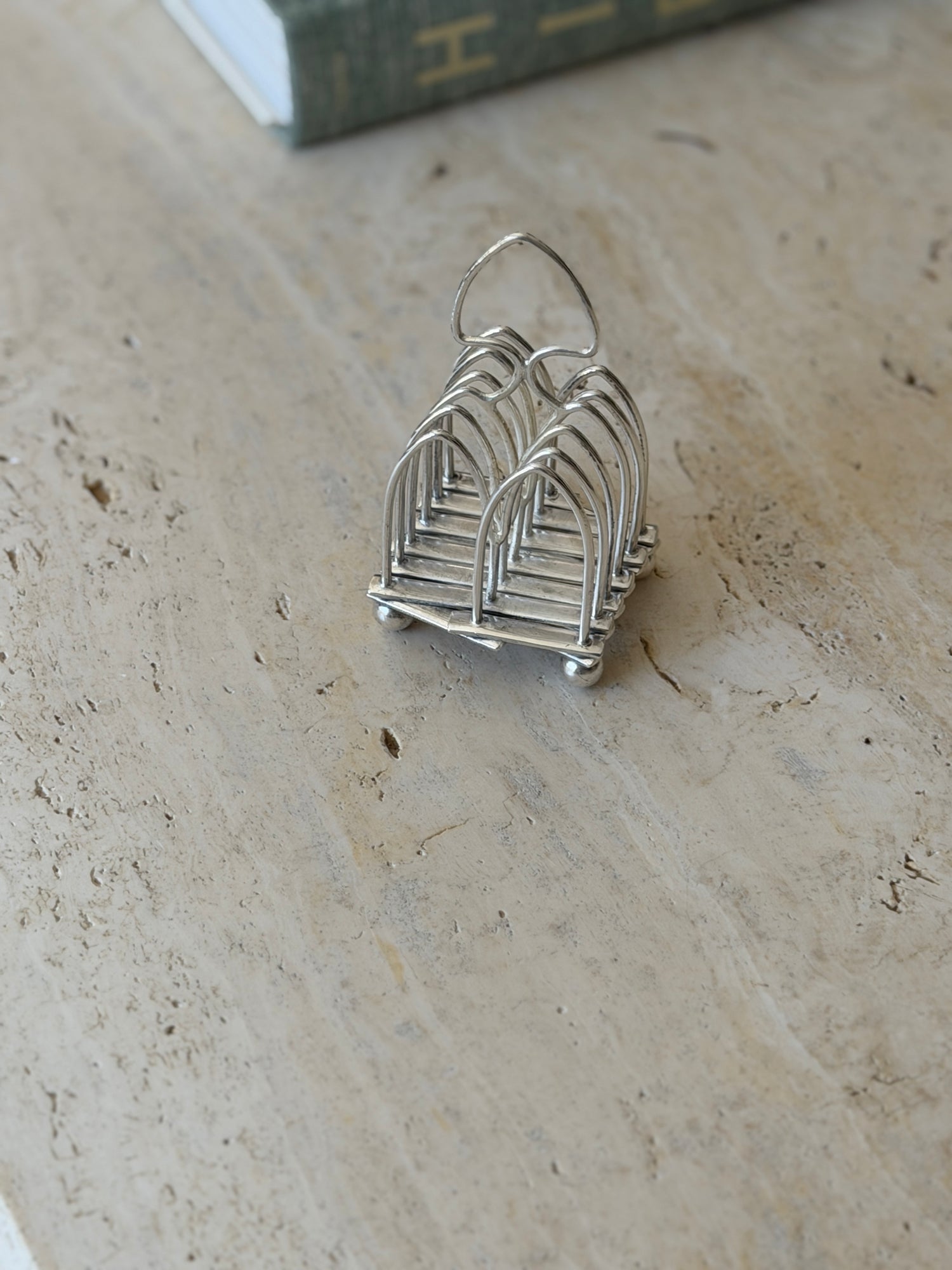English Expandable Silver Plate Toast Letter Rack | Collectors Gene
