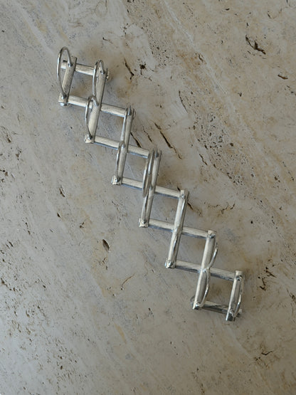 English Expandable Silver Plate Toast Letter Rack | Collectors Gene
