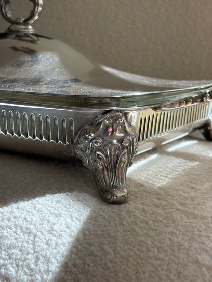 English Lidded Pierced Casserole Serving Dish | Collectors Gene