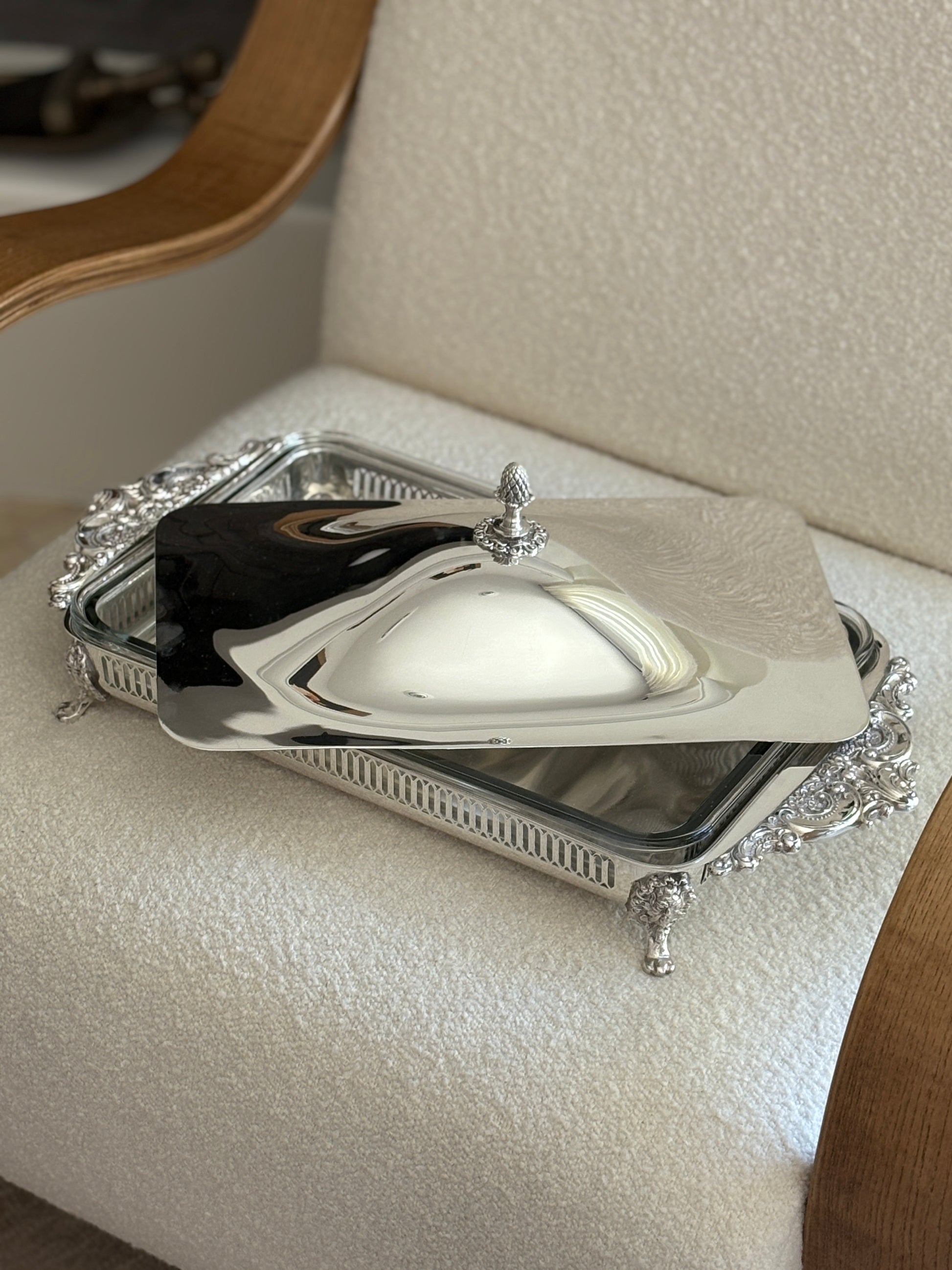 English Silver Plated Lidded Casserole Serving Dish | Collectors Gene