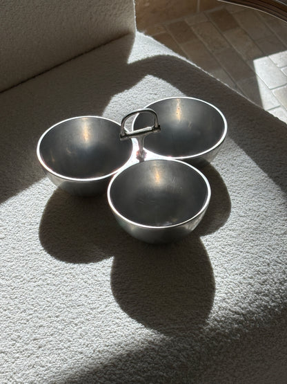Equestrian Stirrup Triple Nut Bowl in Cast Aluminum | Collectors Gene