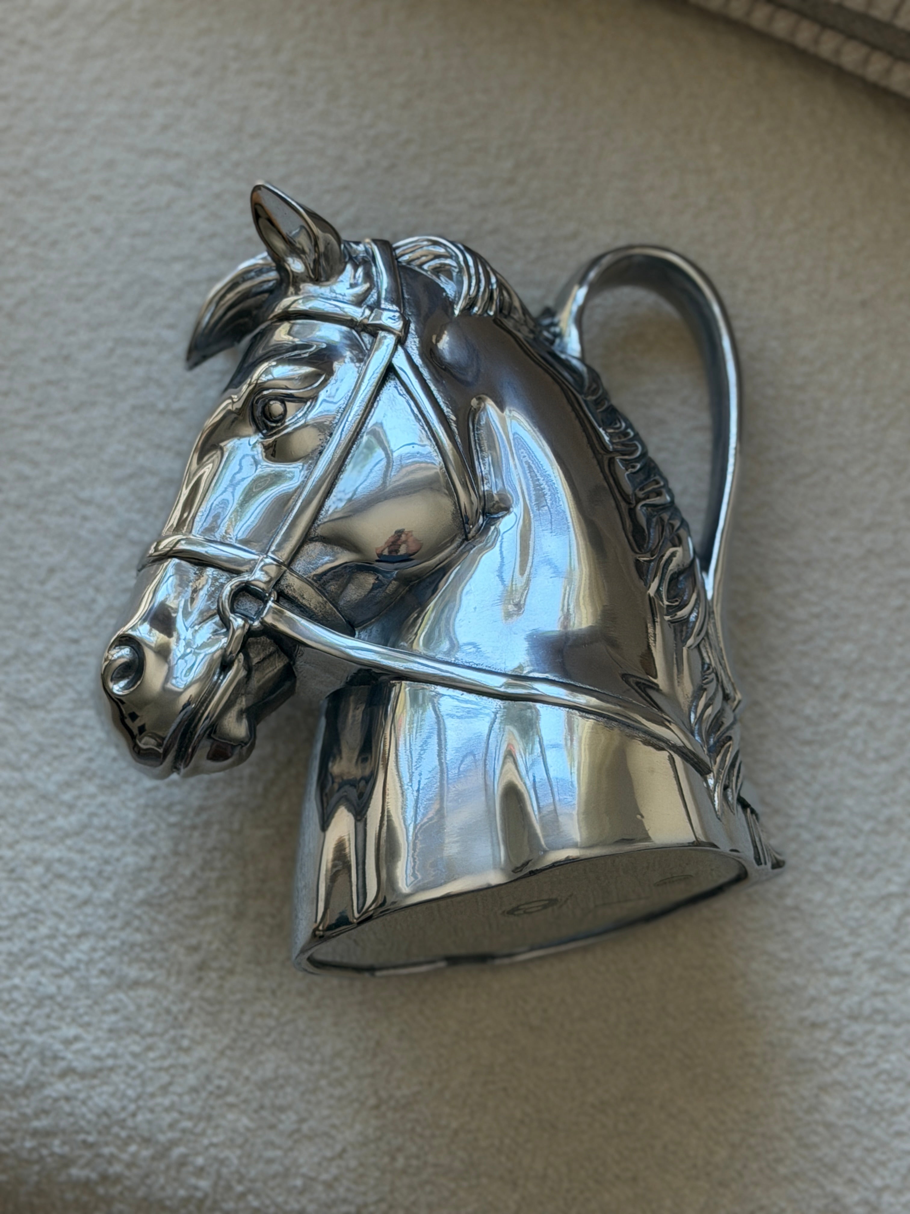 Equestrian Thoroughbred Pitcher in Aluminum | Collectors Gene