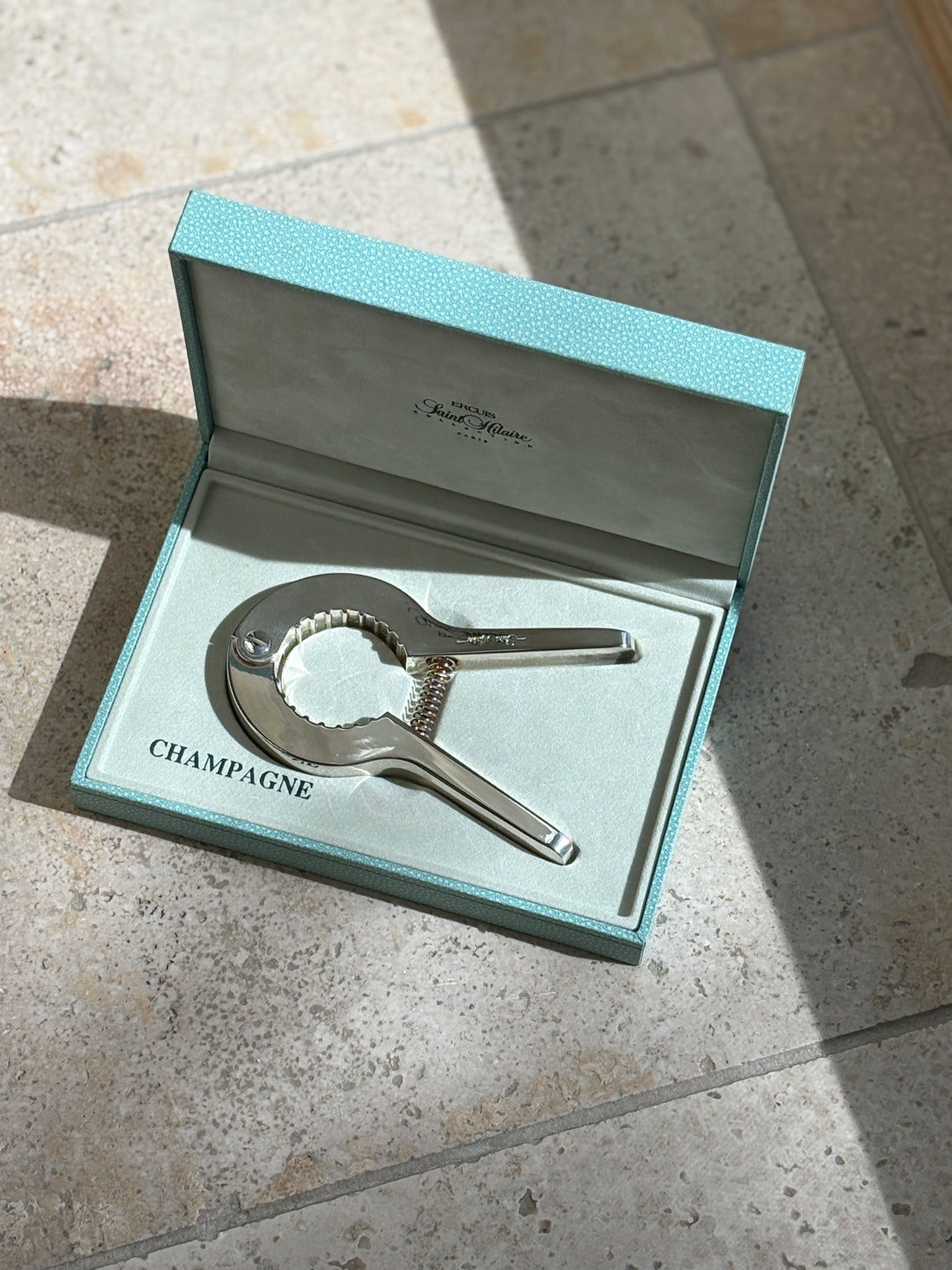 Ercuis Saint Hilaire Collection Silverplated Champagne Opener (Boxed) | Collectors Gene