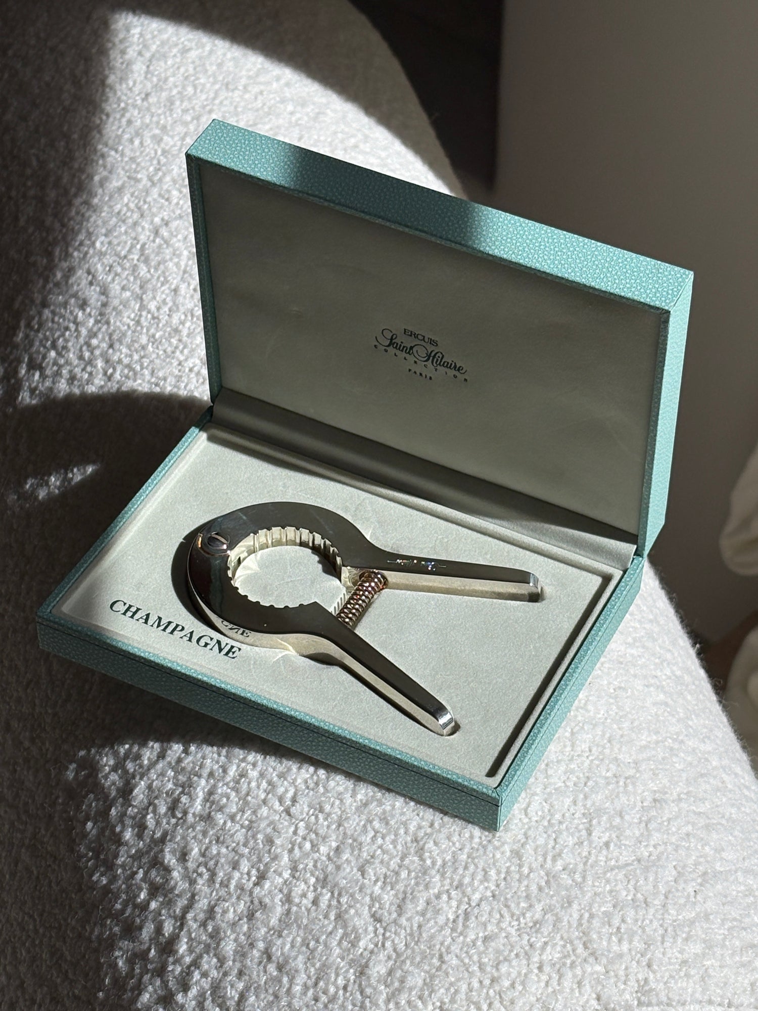 Ercuis Saint Hilaire Collection Silverplated Champagne Opener (Boxed) | Collectors Gene