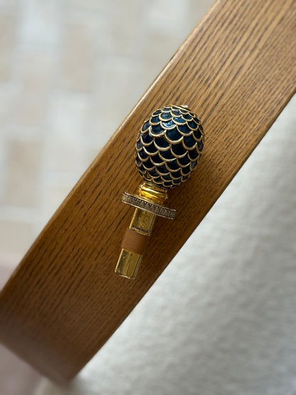 Fabergé Blue Enamel Egg Bottle Stopper | Collectors Gene