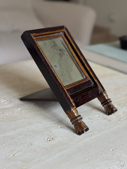 Folding Wood Vanity Mirror with Antiqued Glass | Collectors Gene